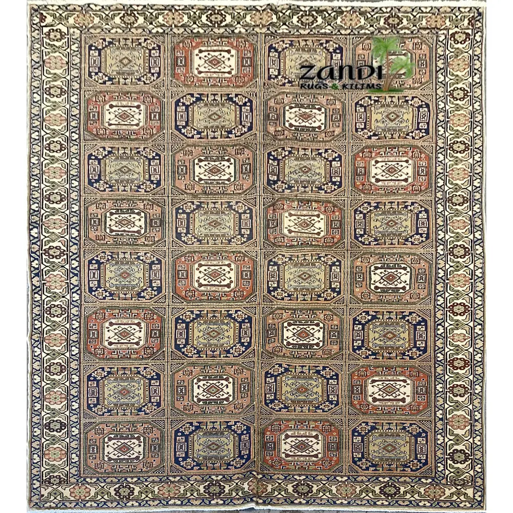 One Of The Kind Turkish Hand-Knotted Rug 6'6" x 9'8" zandirugs